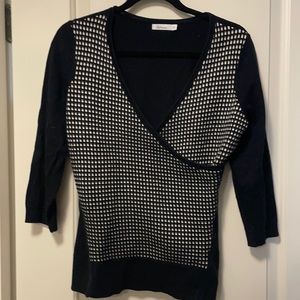 Fun Black and white 3/4 sleeves